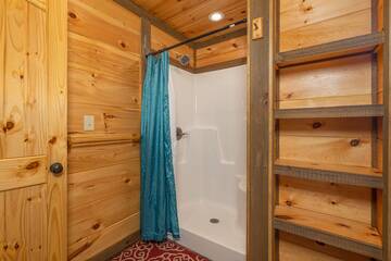 Hop in for a quick shower before heading off to one of the Smoky Mountain famous shows.