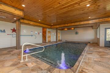 Smokies cabin rental with private indoor swimming pool. at The Appalachian in Gatlinburg TN