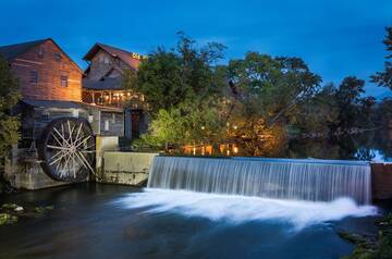 The Old Mill shopping center Pigeon Forge Tennessee. at Bear Paw Splash in Gatlinburg TN