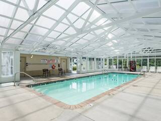 Indoor swimming pool at Pigeon Forge Mountain View Plaza Condos.
