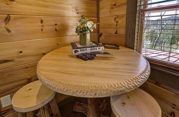 Guest loft seating in your cabin. 
