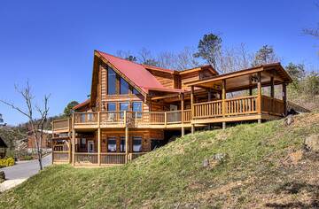 Cabin rental exterior A Point of View.  at A Point of View in Gatlinburg TN
