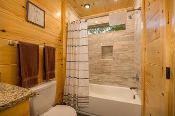 Tub shower of your second bath.